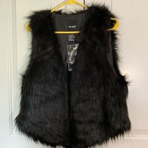 ME JANE Faux Fur Vest Jacket Size XL